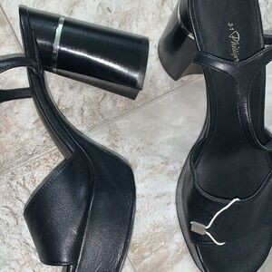 Philip Lim Genuine leather black block heel pumps